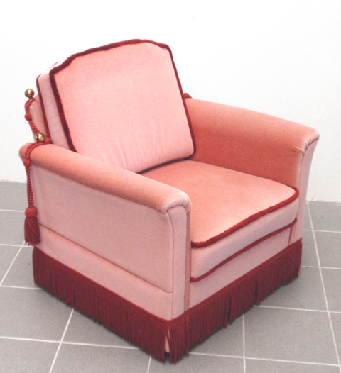 Sofastuhl rosa Vintage Armlehnstuhl Midcentury neuwertig