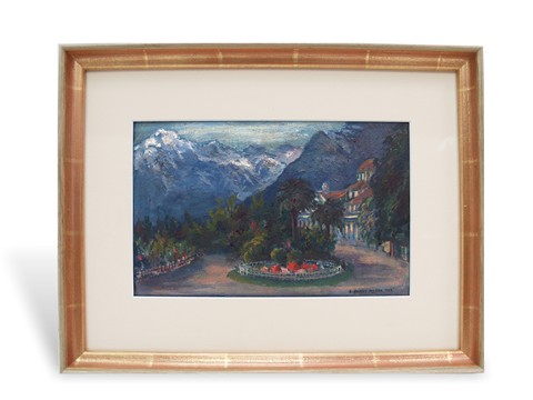 antikes oelbild palmen