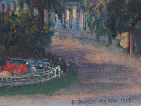 antikes oelbild landschaft