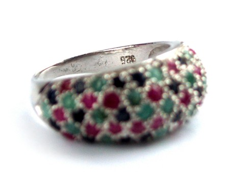 925 silber ring rubin