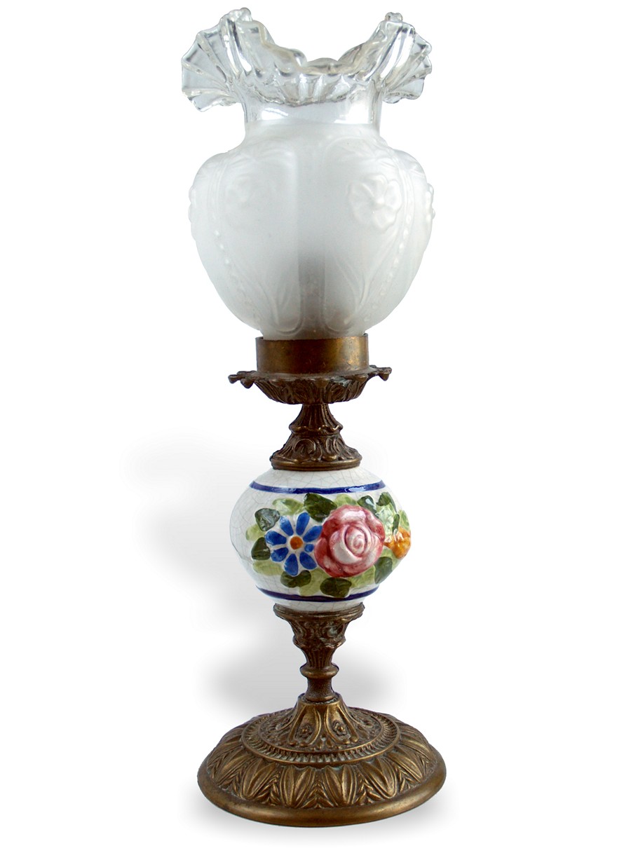 Vintage Tischlampe Petroleumstillampe