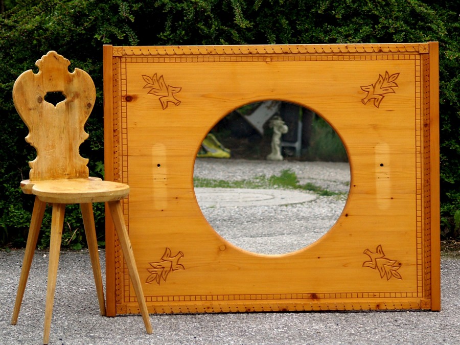 Bauernmöbel massiv Holz Spiegel Schrank Stube Esszimmer Diele Landhaus