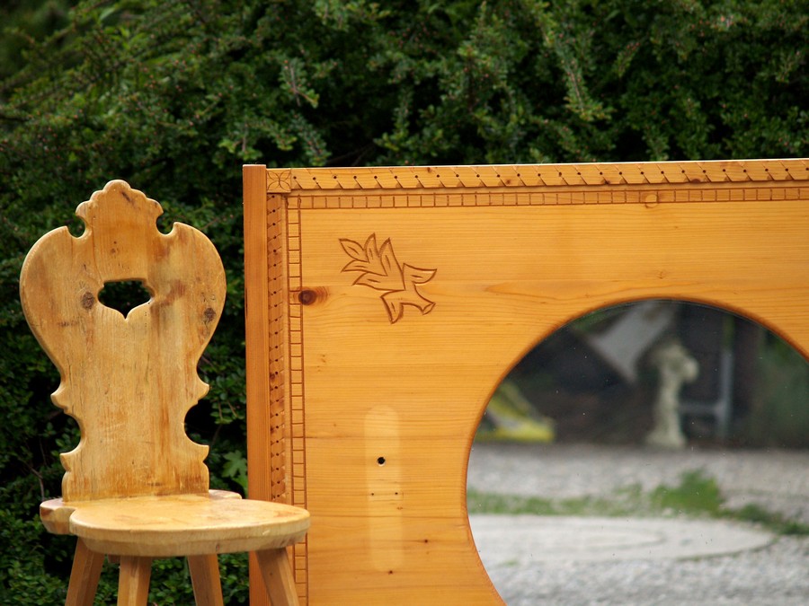 Bauernmöbel massiv Holz Spiegel Schrank Stube Esszimmer Diele Landhaus